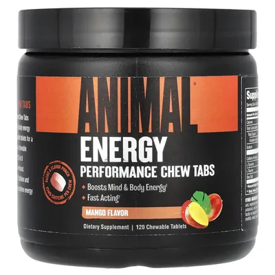 Комплекс Universal Nutrition Animal Energy Performance Chew Tabs манго, 120 жувальних таблеток