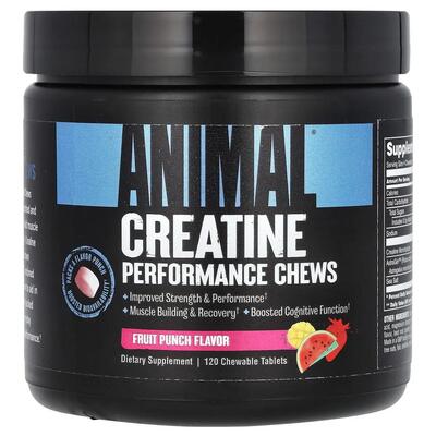 Креатин Universal Nutrition Animal Creatine Performance Chews Fruit Punch, 120 жевательных таблеток