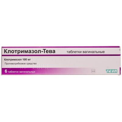 Клотримазол-Тева таблетки вагин. по 100 мг №6 (3х2) в блис. с апплик.