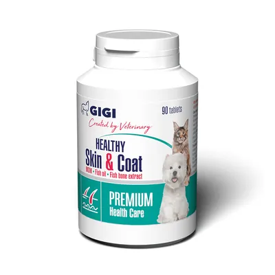 Вітамінно-мінеральний комплекс GiGi HEALTHY Skin & Coat для шкіри та шерсті собак та котів, 90 таблеток