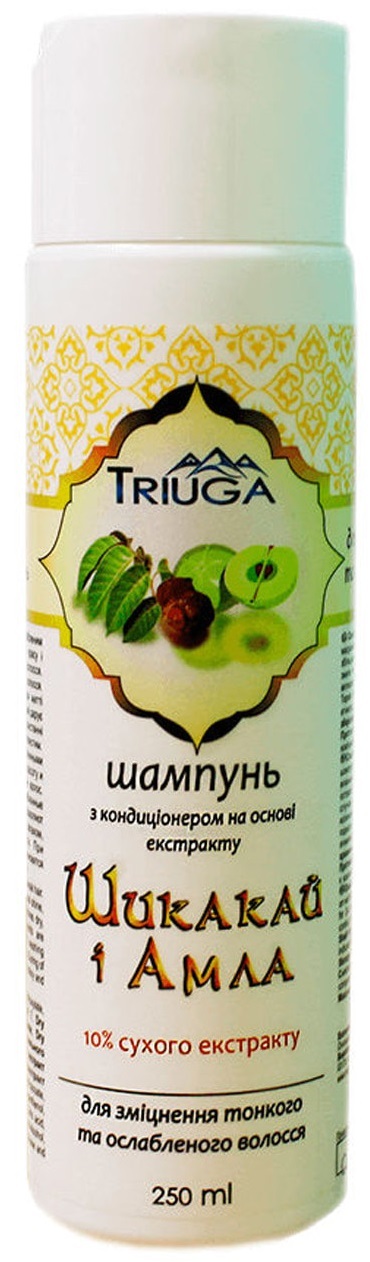 Шампунь Triuga Шикакай і Амлі з кондиціонером для зміцнення тонкого та ослабленого волосся, 250 мл
