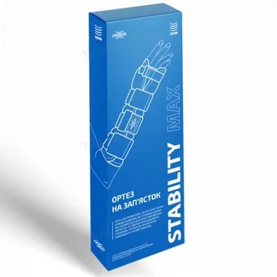 Ортез на зап'ястя Nosco stability MAX 231021, правий, чорний, розмір S