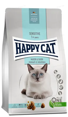 Корм сухий Happy Cat Sensitive Magen & Darm для котів з чутливим травленням, качка та рис, 4 кг, 70597