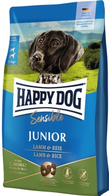 Корм сухой Happy Dog Sensible Junior Lamm & Rice для юниоров от 7 до 18 месяцев с ягненком и рисом, 10 кг
