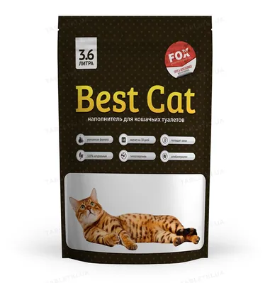 Наповнювач Best Cat силікагелевий для котячого туалету, чорний, 3,6 л
