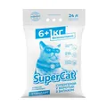 Наповнювач для туалету Collar SuperCat Стандарт деревний без ароматизатора, синій, 6+1 кг (24 л)