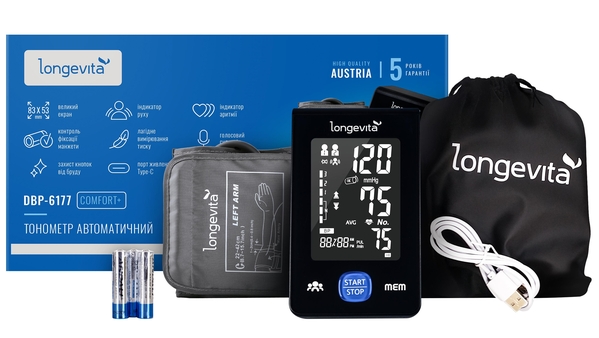 Тонометр Longevita DBP-6177 Comfort+ автоматический