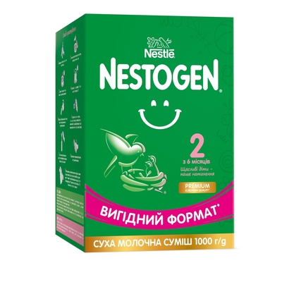 Смесь сухая молочная Nestogen 2 с лактобактериями L. Reuteri  для детей с 6 месяцев, 1000 г