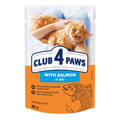 Корм вологий Club 4 Paws для дорослих кішок з Лососем в желе Преміум, 24 штуки по 85 г
