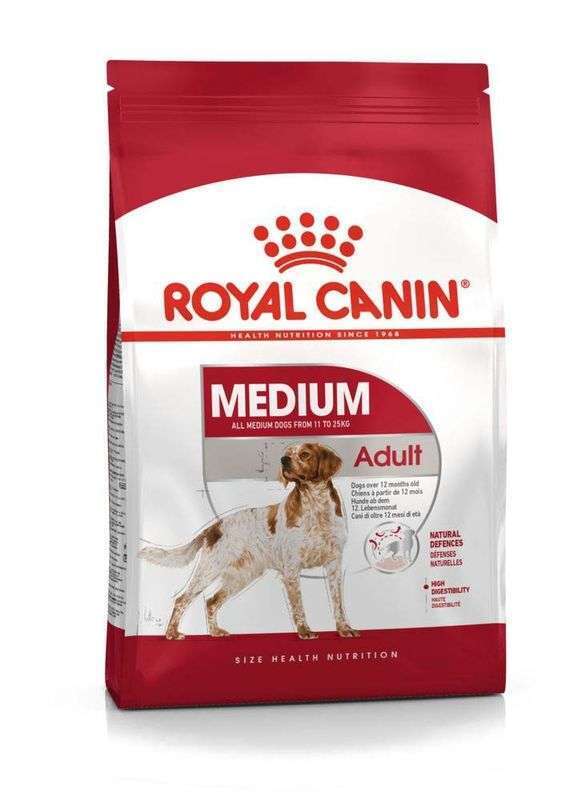 Корм сухой Royal Canin Medium Adult для взрослых собак средних пород старше 12 месяцев, 15 кг