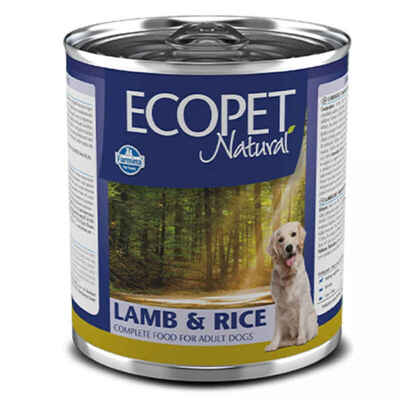 Корм вологий Farmina Ecopet Natural Dog Lamb&Rice Консервований з ягням та рисом для дорослих собак усіх порід, 300 г