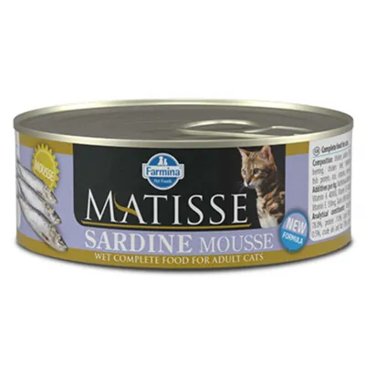 Корм вологий Farmina Matisse Cat Mousse Sardine Консервований мус з сардиною для котів, 85 г