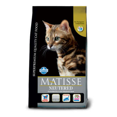 Корм сухой Farmina Matisse Cat Neutered Chicken с курицей для стерилизованных кошек и кастрированных кошек, 1,5 кг