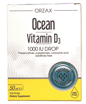 Витамин Д3 Orzax Ocean Vitamin D3 1000 IU капли по 50 мл во флак.