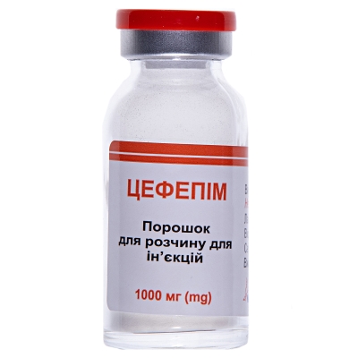 Цефепим порошок для р-ра д/ин. по 1000 мг №1 во флак.