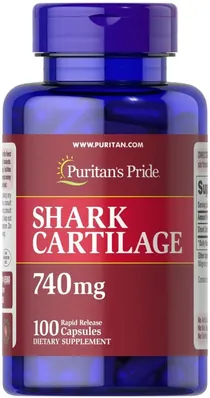 Акулячий хрящ Puritan's Pride Shark Cartilage 740 мг, 100 капсул
