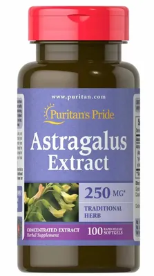 Астрагалу екстракт Puritan's Pride Astragalus Extract 250 мг, 100 капсул
