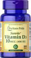 Витамин Д3 Puritan's Pride Vitamin D3 400 МЕ, 100 таблеток