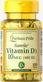 Вітамін Д3 Puritan's Pride Vitamin D3 400 МО, 100 таблеток