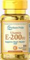 Витамин Е Puritan's Pride Vitamin E 200 МЕ, 100 капсул
