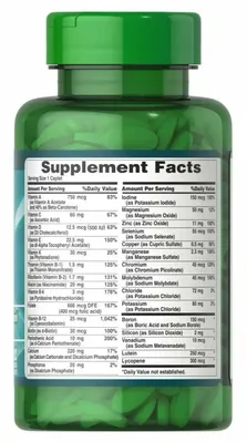 Вітамінно-мінеральний комплекс 50+ Puritan's Pride ABC Senior Multivitamin MultiMineral Formula, 120 каплет