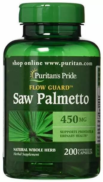 Со Пальметто Puritan's Pride Saw Palmetto 450 мг, 200 капсул