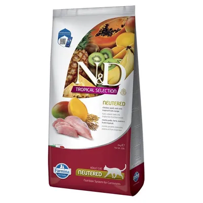 Корм сухий Farmina N&D Tropical Selection Chicken Neutered для котів з куркою та тропічними фруктами, 300 г
