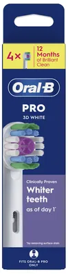 Змінні насадки для електричної зубної щітки Oral-B Pro 3D White, 4 шт