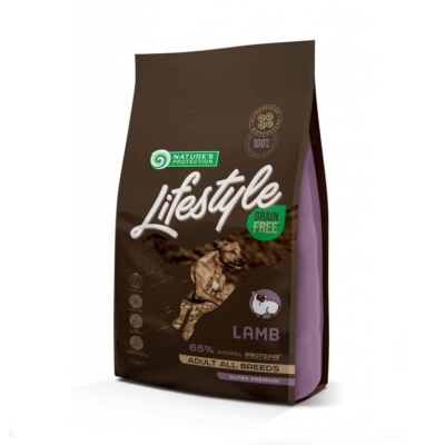 Корм сухой Nature's Protection Lifestyle Grain Free Lamb Adult All Breeds для собак беззерновой с ягненком, 1,5 кг