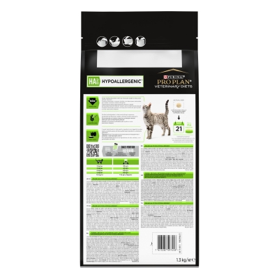 Корм сухой Purina Pro Plan Veterinary Diets HA Hypoallergenic гипоаллергенный для котов, 1,3 кг