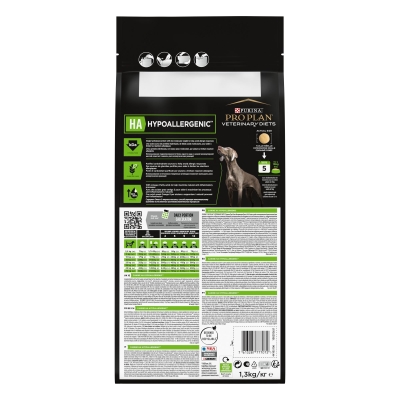 Корм сухий Purina Pro Plan Veterinary Diets HA гіпоалергенний для цуценят і дорослих собак, 1,3 кг