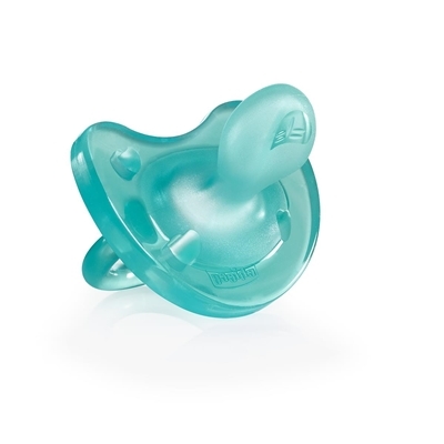 Пустышка силиконовая Chicco Physio Soft (02711.21), от 0 до 6 месяцев, голубая, 1 шт