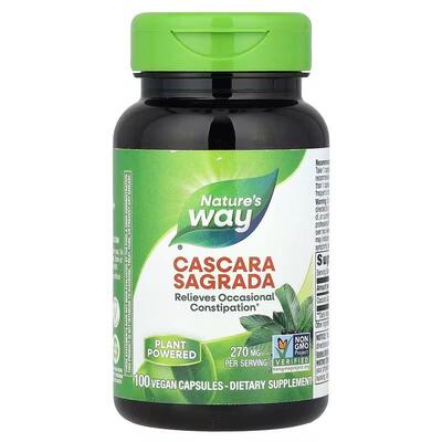 Каскара саграда Nature's Way Cascara Sagrada 270 мг, 100 капсул