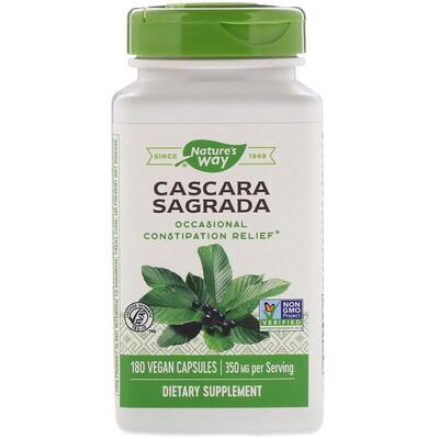 Каскара саграда Nature's Way Cascara Sagrada 350 мг, 180 капсул