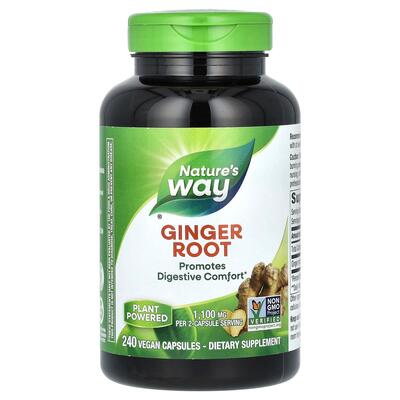 Корень имбиря Nature's Way Ginger Root 1100 мг, 240 веганских капсул