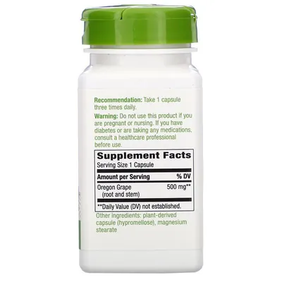 Орегонського винограду корінь Nature's Way Oregon Grape 500 мг, 90 капсул
