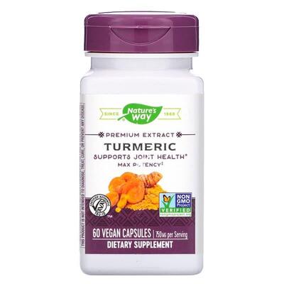 Куркума Nature's Way Turmeric стандартизирована 750 мг, 60 капсул