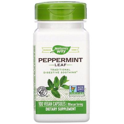 Мяты перечной листья Nature's Way Peppermint 700 мг, 100 капсул