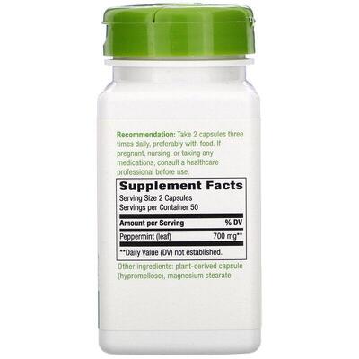 Мяты перечной листья Nature's Way Peppermint 700 мг, 100 капсул