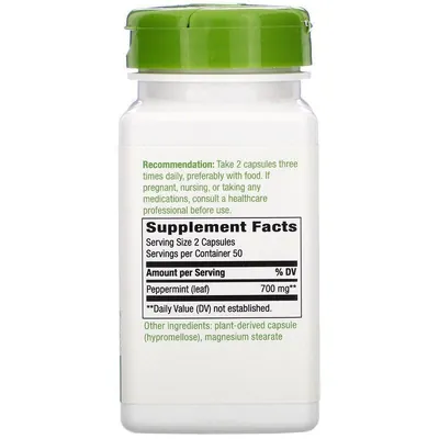 М'яти перцевої листя Nature's Way Peppermint 700 мг, 100 капсул