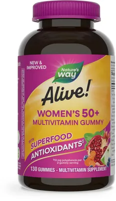 Мультивітаміни для жінок 50+ Nature's Way Alive! Women's 50+ Gummy Multivitamin, 130 жувальних таблеток