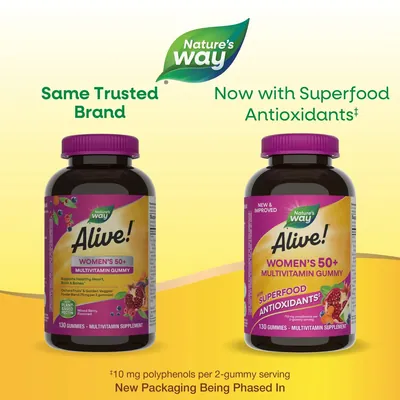Мультивітаміни для жінок 50+ Nature's Way Alive! Women's 50+ Gummy Multivitamin, 130 жувальних таблеток