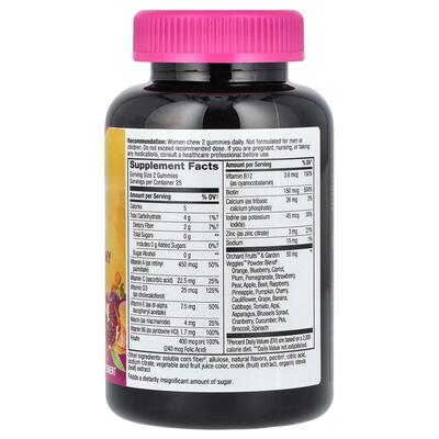 Мультивитамины для женщин Nature's Way Alive! Womens Gummy Multivitamin без сахара, вкус клубники, 50 жевательных таблеток