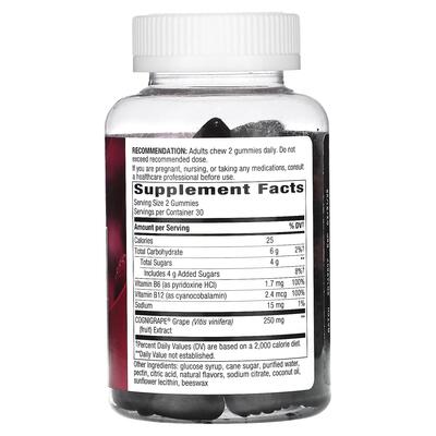 Поддержка памяти и концентрации Nature's Way Brain Fuel вкус винограда, 60 жевательных конфет