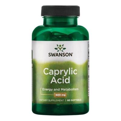 Каприловая кислота Swanson Caprylic Acid 600 мг, 60 мягких капсул