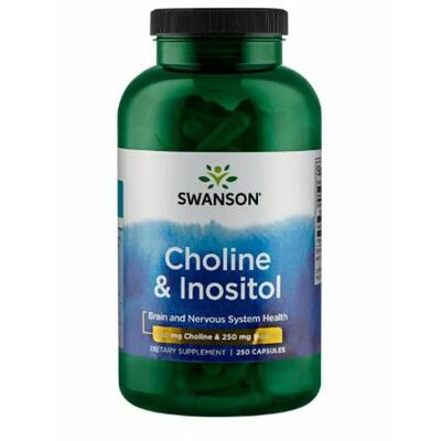 Холин и Инозитол Swanson Choline & Inositol, 250 капсул