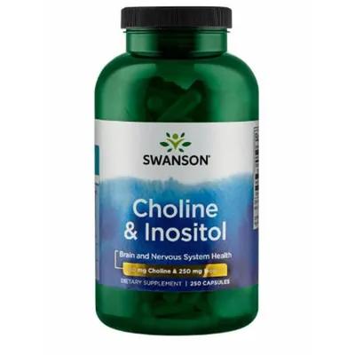 Холін і Інозитол Swanson Choline & Inositol, 250 капсул