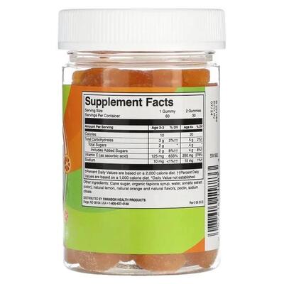 Вітамін С Swanson Kids Vitamin C зі смаком апельсину, 60 жувальних таблеток