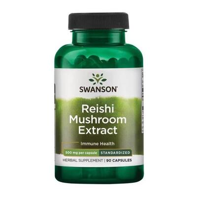 Гриба Рейши экстракт Swanson Reishi Mushroom Extract Standardized 500 мг, 90 капсул