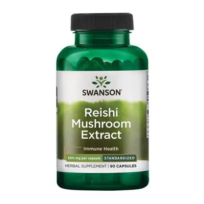 Гриба Рейші екстракт Swanson Reishi Mushroom Extract Standardized 500 мг, 90 капсул